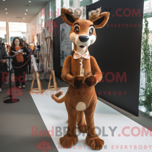 Mascot character of a Brown...