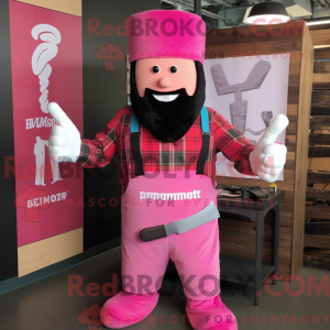 Mascot character of a Pink...