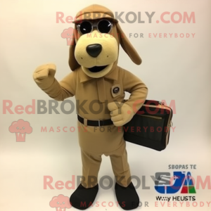Mascot character of a Tan...