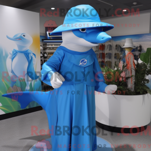 Mascot character of a Blue...
