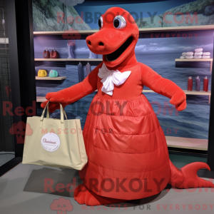Maskotfigur av et Red Loch...