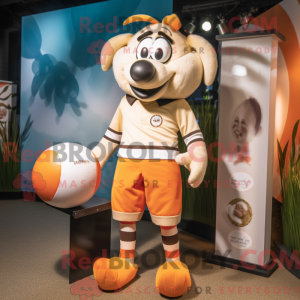 Mascot character of a Beige...