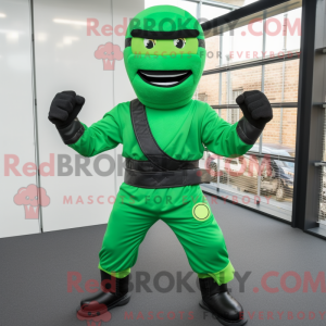 Mascot character of a Green...