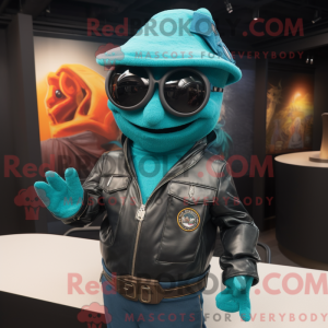 Mascot character of a Teal...
