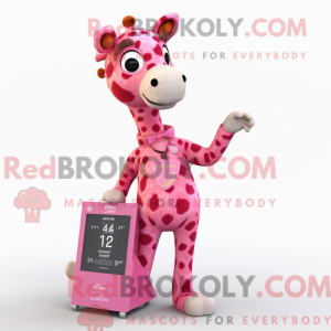 Maskottchen einer rosa...