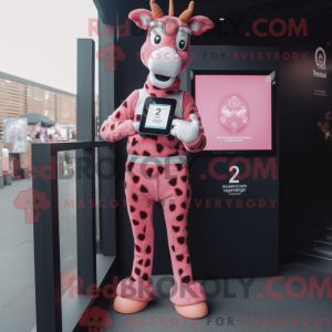 Mascot character of a Pink...