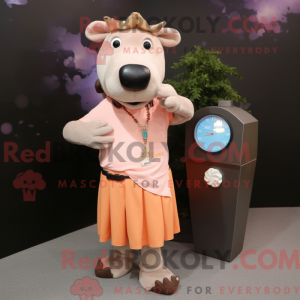 Mascot character of a Peach...