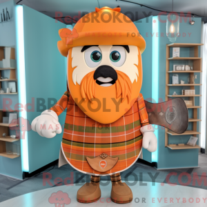 Maskotkarakter af et orange...