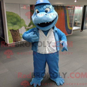 Maskottchen eines blauen...