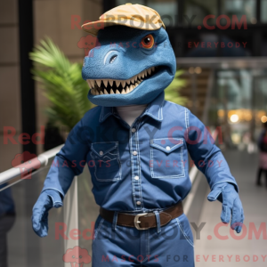 Mascot character of a Blue...
