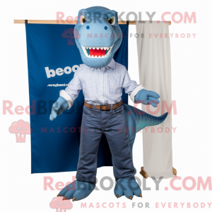 Maskot karakter af en Blue...