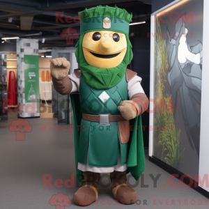Maskottchen eines grünen...