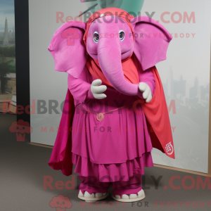 Máscara de elefante magenta...
