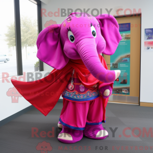 Máscara de elefante magenta...