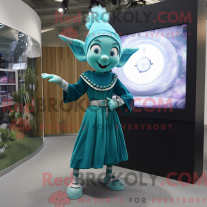 Mascot character of a Teal...