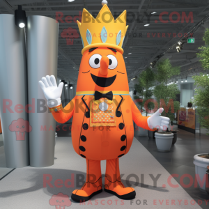 Maskotkarakter af en orange...