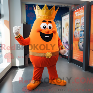 Maskotkarakter af en orange...