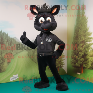 Maskottchen eines schwarzen...