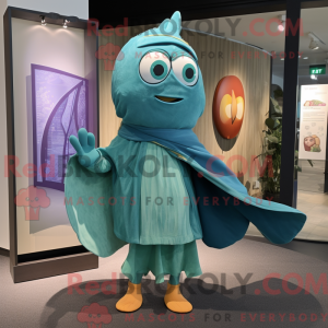 Mascot character of a Teal...