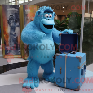 Mascot character of a Blue...