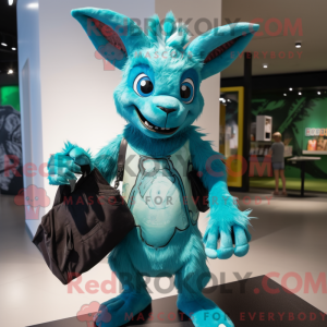 Mascot character of a Cyan...