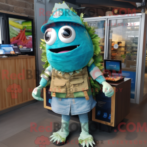 Maskottchen eines Cyan Fish...