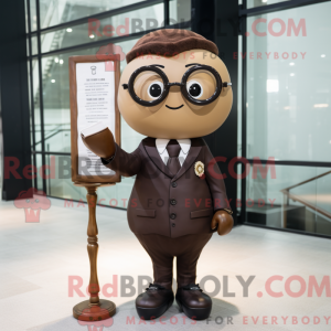 Mascot character of a Brown...