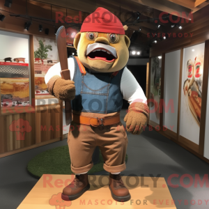 Mascot character of a Knife...