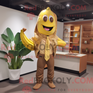 Mascot character of a Brown...