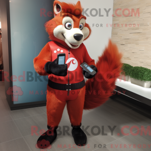 Mascot character of a Red...