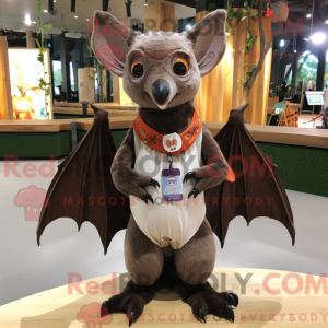 Mascot character of a Brown...