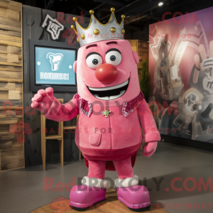Maskottchenfigur eines Pink...