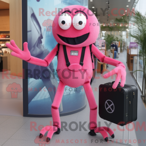 Maskottchen einer rosa...
