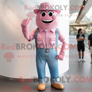 Mascot character of a Pink...