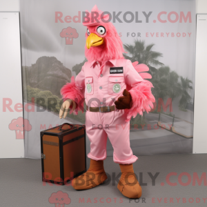 Mascot character of a Pink...