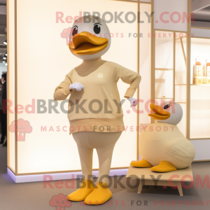 Mascot character of a Beige...