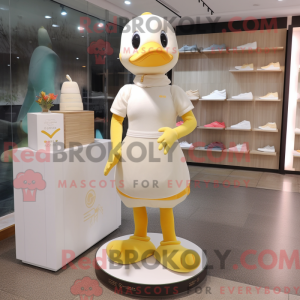 Mascot character of a Beige...