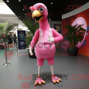 Maskottchen eines rosa...