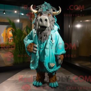 Mascot character of a Teal...
