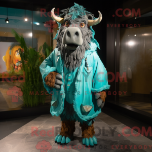 Postava maskota Teal Bison...