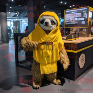 Maskottchen eines gelben...