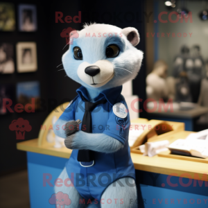 Maskottchen eines blauen...