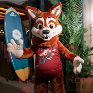 Postava maskota Maroon Fox...
