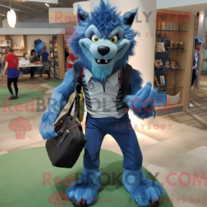 Maskottchen eines blauen...