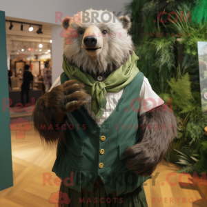 Maskottchen eines grünen...