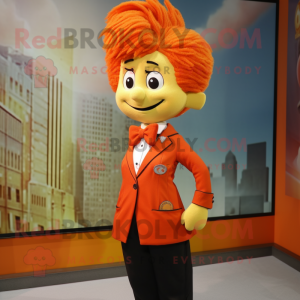 nan Ray mascot costume character dressed with a Suit and Hair clips