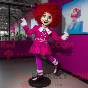 Mascot karakter van magenta...