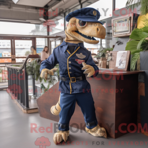 Mascot character of a Navy...