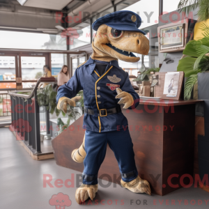 Maskot karakter af en Navy...