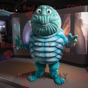 Mascot character of a Teal...